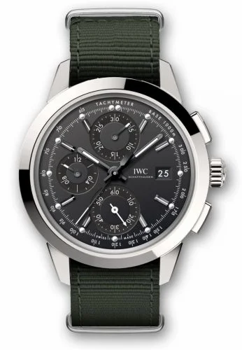 IWC Ingenieur Chronograph Custom Stainless Steel / Black-Black / NATO IW3808-BG (IW3808BG)